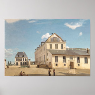 Póster Jean-Baptiste-Camille Corot - Casa y fábrica