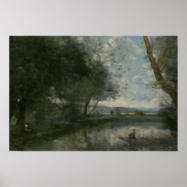 Póster Jean-Baptiste-Camille Corot - Paisaje (Frente)