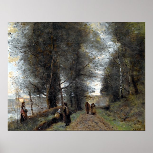 Póster Jean-Baptiste-Camille Corot Ville d'Avray (Frente)