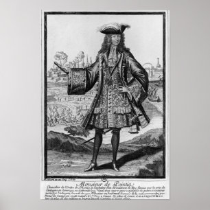 Póster Jean Bernard Desjean Baron de Pointis