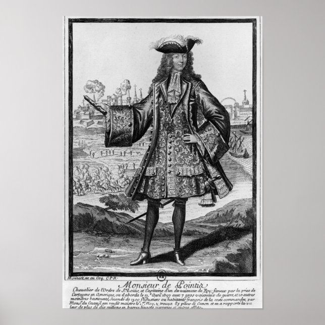 Póster Jean Bernard Desjean Baron de Pointis (Frente)