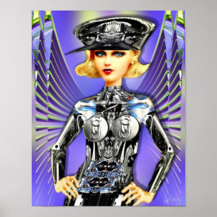 Póster Jean Cyborg Babe