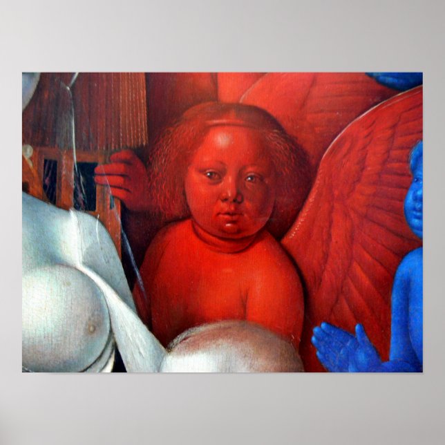Póster Jean Fouquet - Madonna y detalle infantil (Frente)