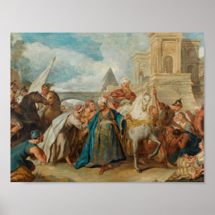 Póster Jean-Francois de Troy - El triunfo de Mordecai