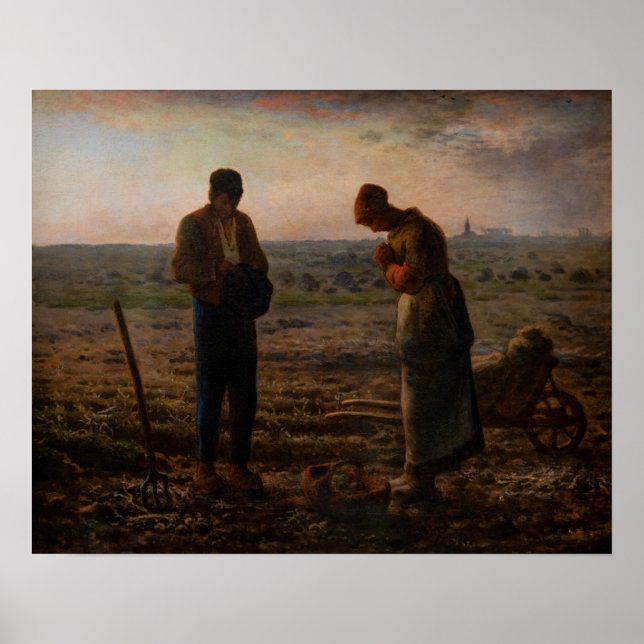 Póster Jean-Francois Millet - El Ángelus (Frente)