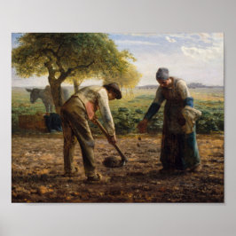 Póster Jean-Francois Millet - Plantadores de Patatas
