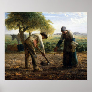 Póster Jean-François Millet Planters de Papa