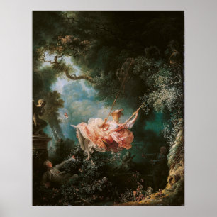 Póster Jean-Honor Fragonard el oscilación