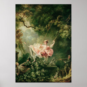 Póster Jean-Honoré Fragonard - el oscilación,