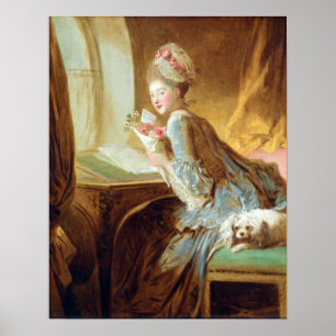 Póster Jean Honoré Fragonard La Carta De Amor