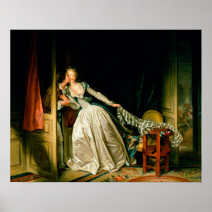 Póster Jean-Honore Fragonard: The Stolen Kiss