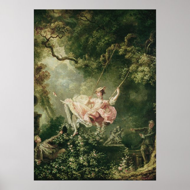 Póster Jean-Honoré Fragonard - The Swing, (Frente)