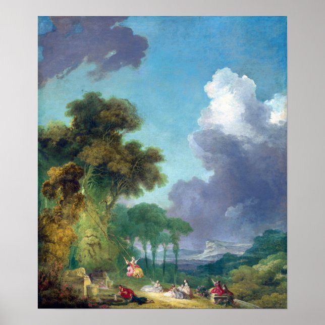 Póster Jean-Honoré Fragonard The Swing (Frente)