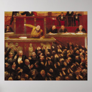 Póster Jean Jaures hablando en el Tribune