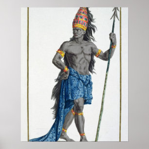 Póster Jean, King of the Congo, engraved by Pierre Duflos