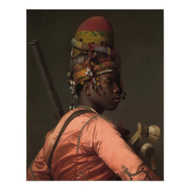 Póster Jean-Leon Gerome Black Bashi-Bazouk aproximadament (Anverso)