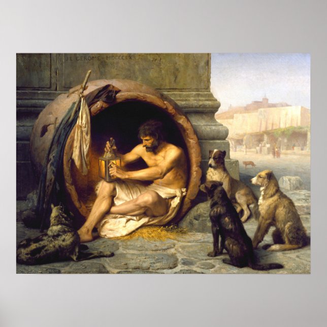 Póster Jean-Léon Gérôme Diogenes - Filosofía (Frente)