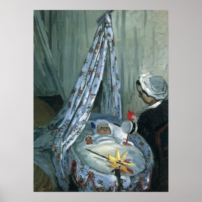 Póster Jean Monet en su cuna por Claude Monet (Frente)