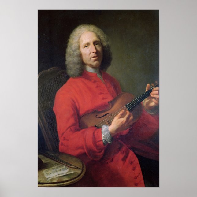 Póster Jean-Philippe Rameau con un violín (Frente)
