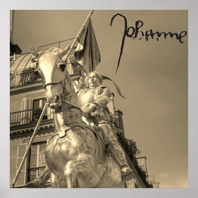 Póster Jeanne d'Arc Johanna von Orléans Emmanuel Frémiet (Frente)