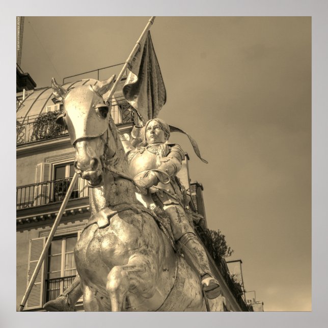 Póster Jeanne d'Arc Johanna von Orléans Emmanuel Frémiet (Frente)