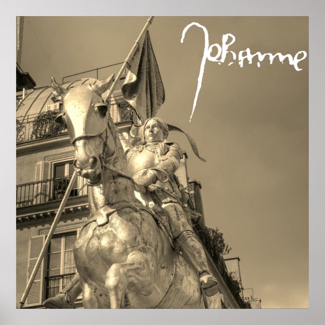 Póster Jeanne d'Arc Johanna von Orléans Emmanuel Frémiet (Frente)