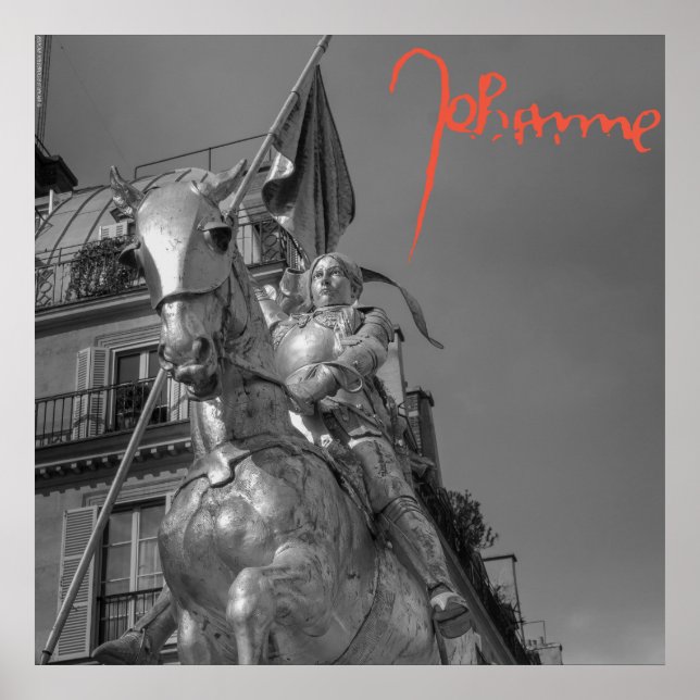 Póster Jeanne d'Arc Johanna von Orléans Emmanuel Frémiet (Frente)