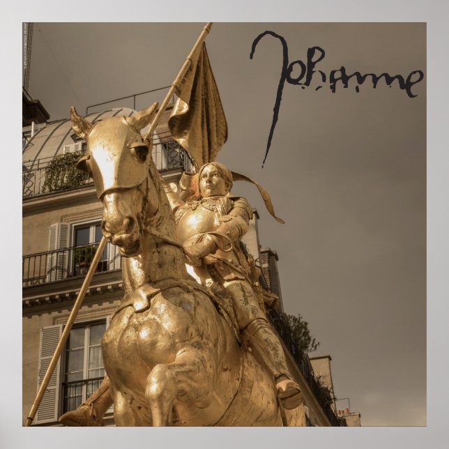 Póster Jeanne d'Arc Johanna von Orléans Emmanuel Frémiet (Frente)
