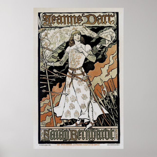 Póster Jeanne d'Arc ~ Sarah Bernhardt (Frente)