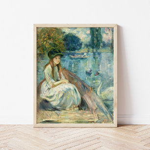 Póster Jeanne Fourmanoir Sur le Lac   Berthe Morisot