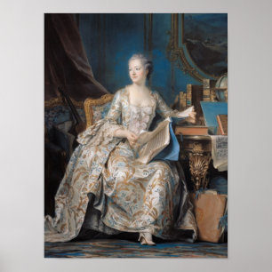 Póster Jeanne Poisson la marquesa de Pompadour, 1755