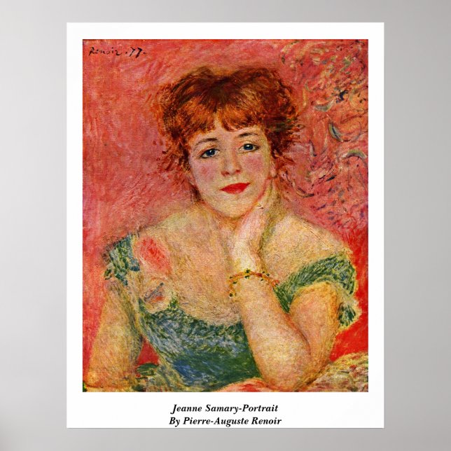 Póster Jeanne Samary-Retrato De Pierre-Auguste Renoir (Frente)