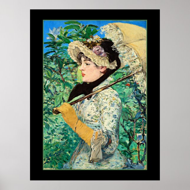Póster Jeanne Spring, famosa pintura de Edouard Manet (Frente)