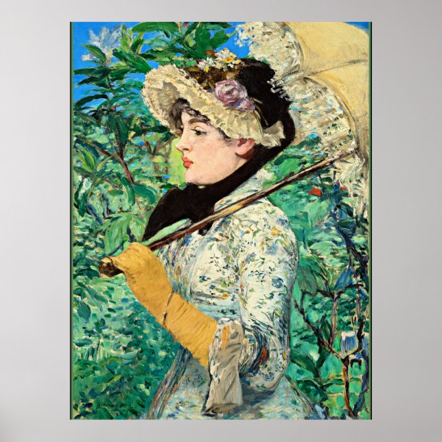 Póster Jeanne Spring, famosa pintura de Edouard Manet (Frente)