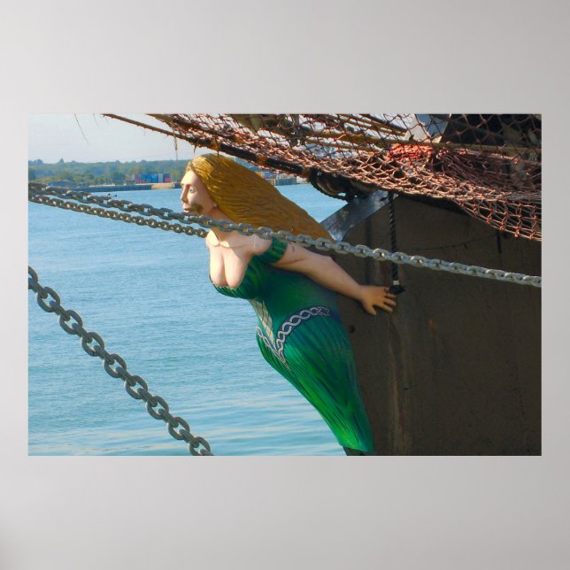Póster "Jeannie Johnston" Tall ship, mascarón (Frente)