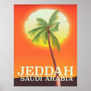 Póster Jeddah Arabia Saudita poster de vacaciones