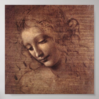 Póster Jefa de una joven con el pelo confitado (Leda)