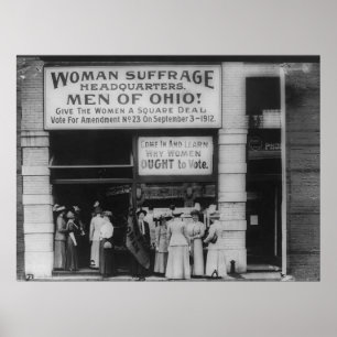 Póster Jefaturas del sufragio de Ohio en Cleveland