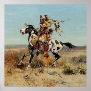 Póster “Jefe Dakota” por Charles M Russell