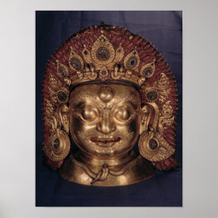 Póster Jefe de Bhairava, fin del siglo XVII