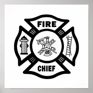 Póster Jefe de bomberos