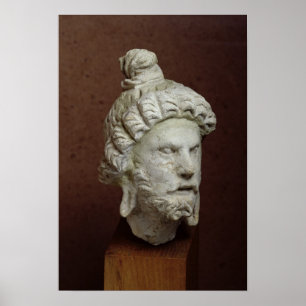 Póster Jefe de Brahma, Afganistán, siglo II a 4º