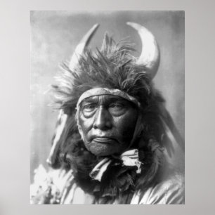 Póster Jefe de Bull -- Apsaroke: 1908