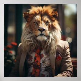 Póster Jefe de crimen León en una Demanda y empate