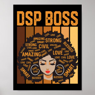 Póster Jefe de DSP Poderoso Mes de la Historia Negra Orgu