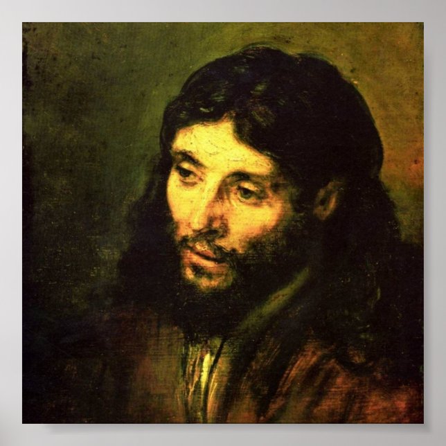 Póster Jefe de Jesús por Rembrandt (Frente)