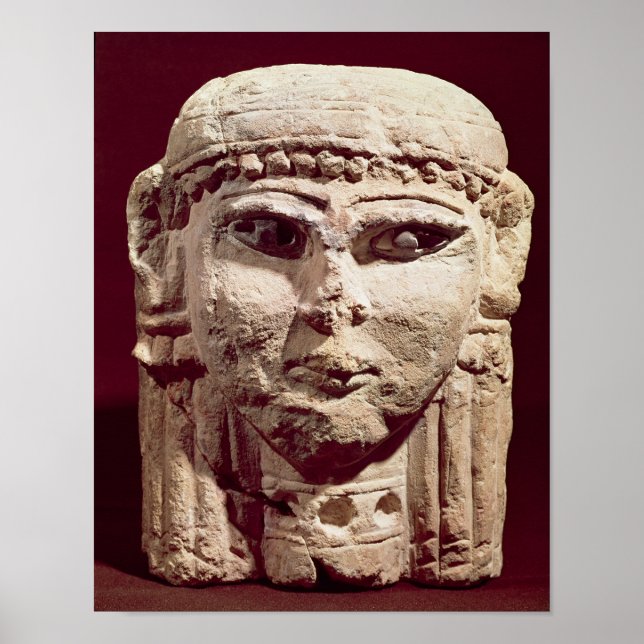 Póster Jefe de la diosa Ishtar, de Ammán, Jordania (Frente)