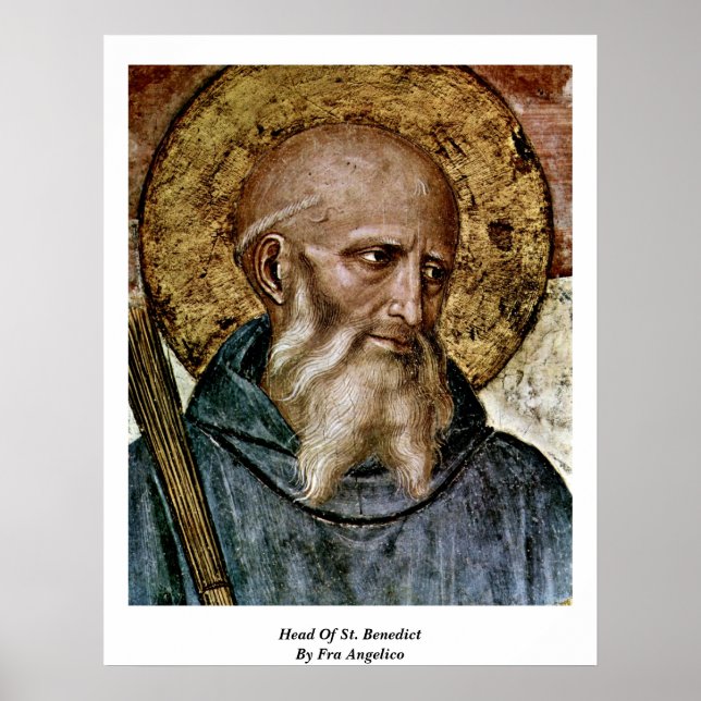 Póster Jefe De St. Benedict Por Fra Angelico (Frente)