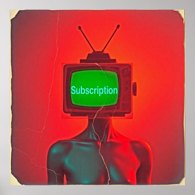 Póster Jefe de suscripción: Poster de Retro TV (Frente)