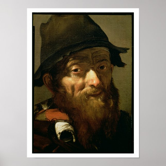 Póster Jefe de un anciano, detalle del retrato de un viej (Frente)